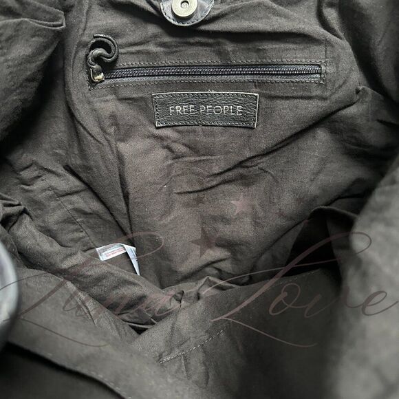 FREE PEOPLE Bushwick Leather Studded Tote In Black NWT - Picture 8 of 10